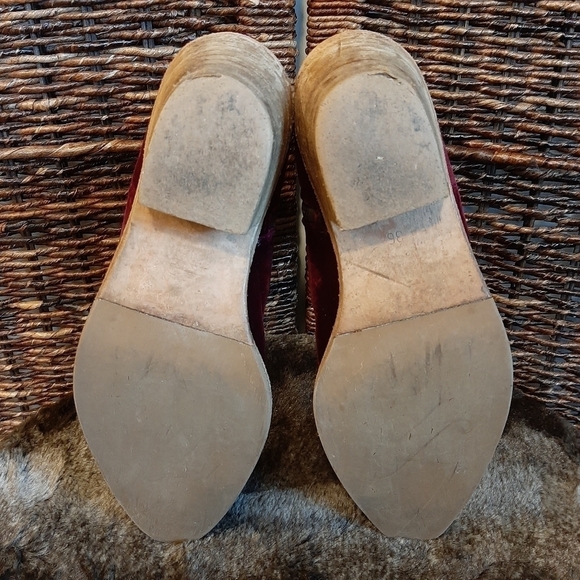 Free People Barbary Distressed Velvet Cowboy Booties 36 Western Boho Witchy Farm - Picture 9 of 14